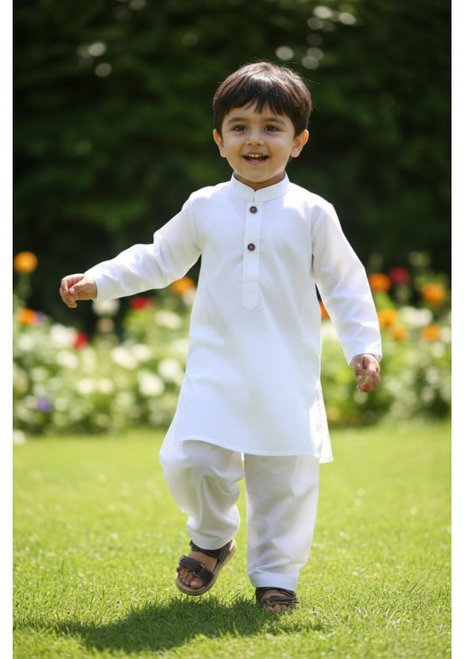 Kids White Suit