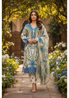 Floral off-White Suit