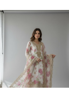 White Embroidered Suit