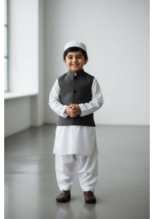 Black Kids Waistcoat 