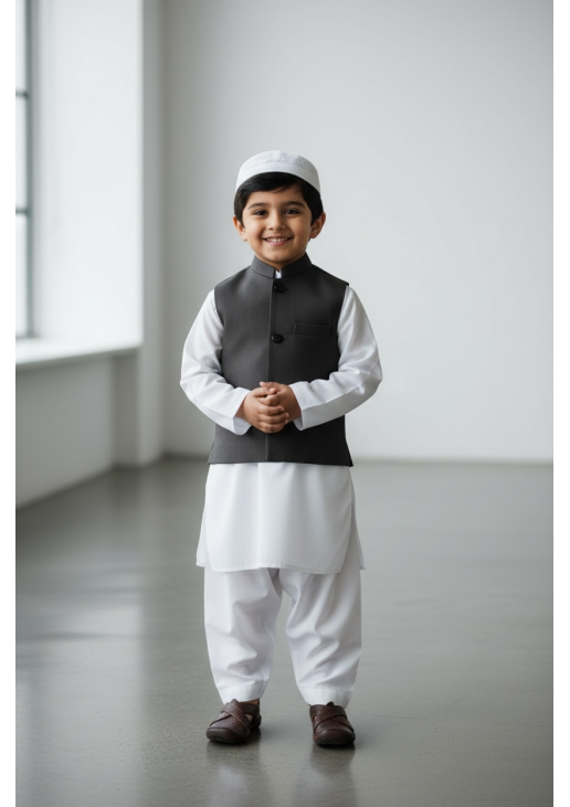 Black Kids Waistcoat 