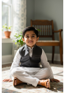 Black Kids Waistcoat 