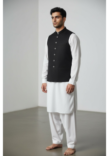 Men Black Waistcoat
