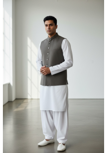 Men Grey Waistcoat 