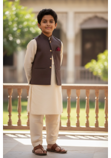 Kids Waistcoat Purple