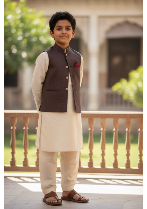 Kids Waistcoat Purple