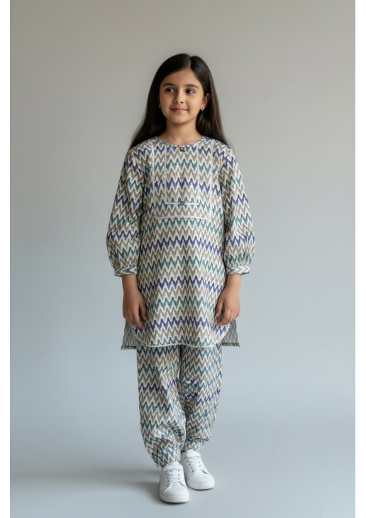 Kids zigzag suit