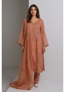 Blush Pink Silk Suit