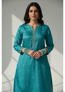 Turquoise & Pearl Embellished Bangles/Churiyan