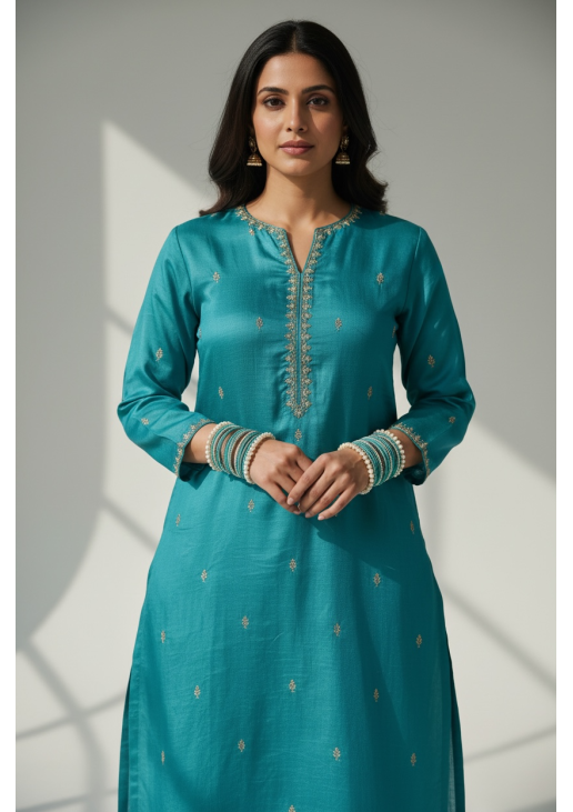 Turquoise & Pearl Embellished Bangles/Churiyan