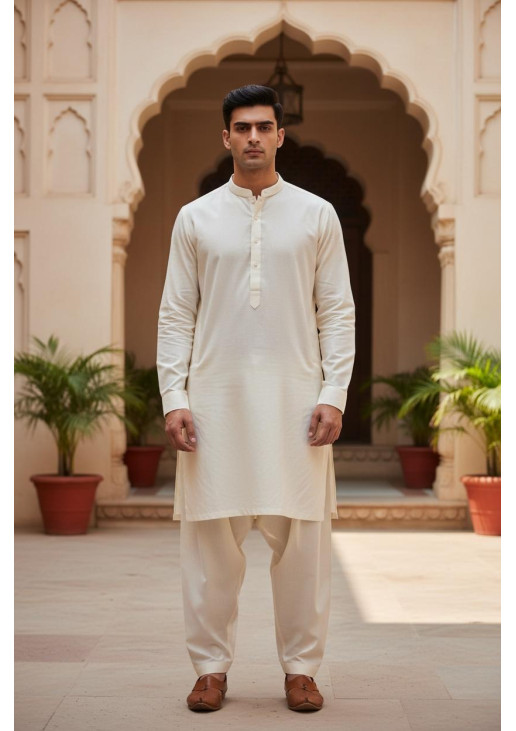 White Shalwar Kameez Men