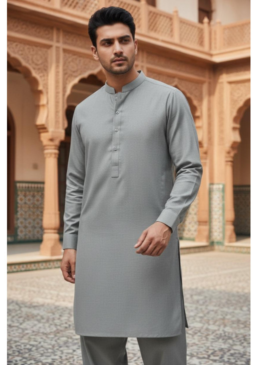 Light Grey Shalwar Kameez Men